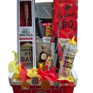 BBQ Gift Set with Red and Yellow Accents